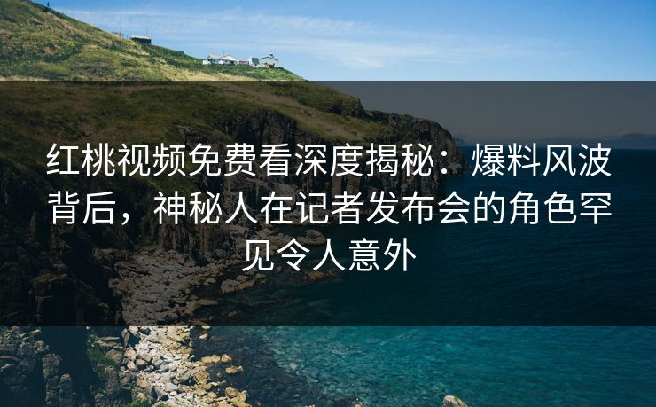 红桃视频免费看深度揭秘：爆料风波背后，神秘人在记者发布会的角色罕见令人意外