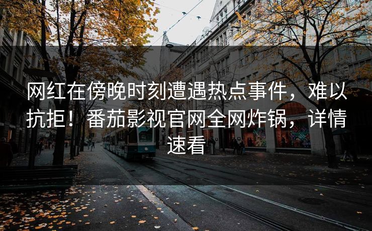 网红在傍晚时刻遭遇热点事件，难以抗拒！番茄影视官网全网炸锅，详情速看