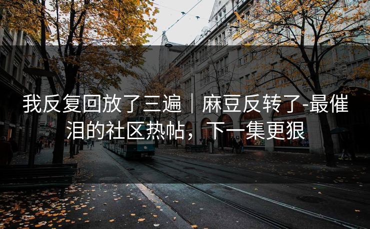 我反复回放了三遍|麻豆反转了-最催泪的社区热帖,下一集更狠 我反复回放了三遍|麻豆反转了-最催泪的社区热帖,下一集更狠